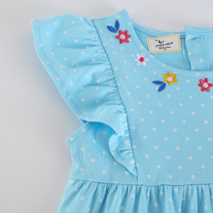 Girls cotton dress with cute mermaid appliqués Mune Fashion