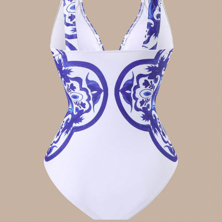 Women One-Piece Swimsuit with Fashionable Wrap Skirt Mune Fashion
