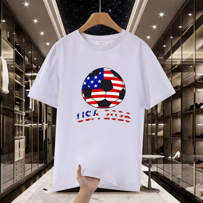 Unisex nan Fan-T-Shirt with large-area USA football print and soft cotton jersey Mune Fashion