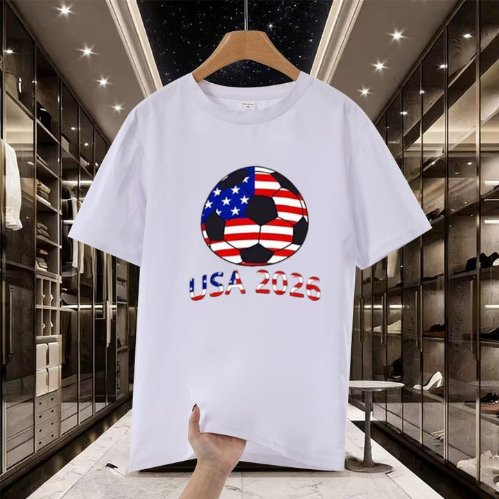 Unisex nan Fan-T-Shirt with large-area USA football print and soft cotton jersey Mune Fashion