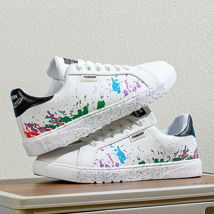 Unisex leisure sneakers with splash color design and cushioned comfort insole Mune Fashion