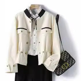 Women’s Stylish Jacket with Stand-Up Collar and Button Placket Mune Fashion