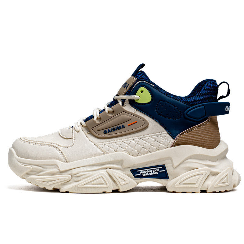Unisex striking chunky sneaker with quilted side panels, synthetic leather overlays and profiled off-road sole profile Mune Fashion