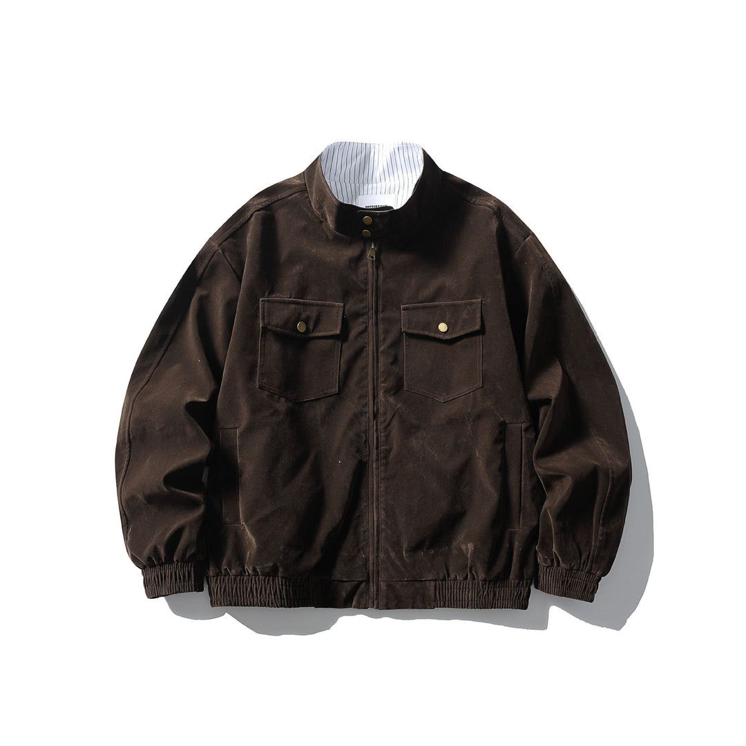 Men's Boxy Field Blouson made of sturdy canvas with high stand-up collar Mune Fashion
