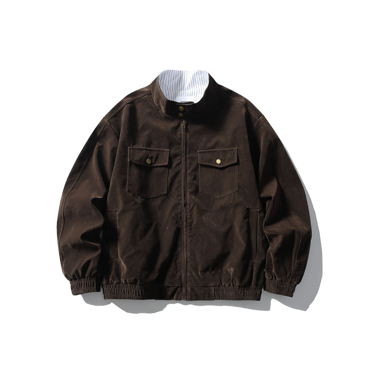 Men's Boxy Field Blouson made of sturdy canvas with high stand-up collar Mune Fashion
