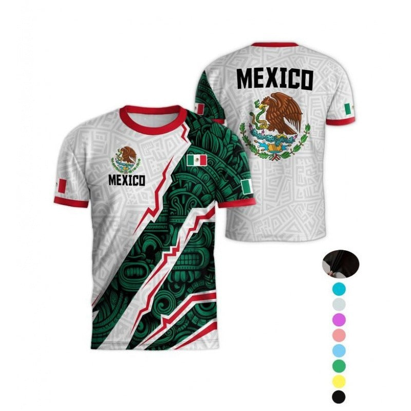 Unisex nan customizable fan jersey with back print, breathable functional fabric and Mexico crest Mune Fashion