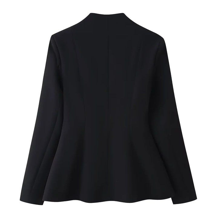 Women nan blouse with heart-shaped neckline, concealed button placket and flared hem Mune Fashion