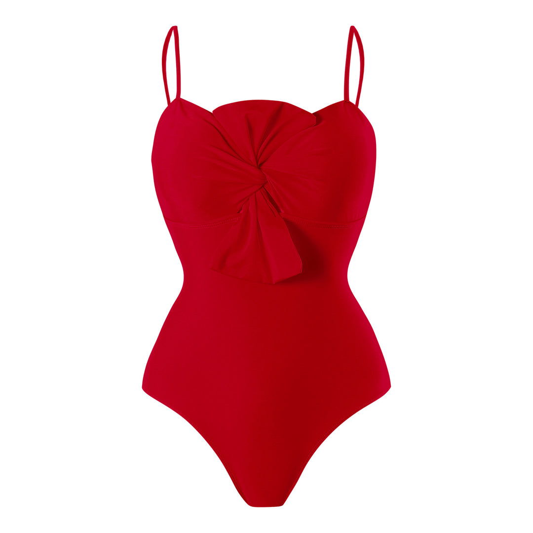 Women's swimsuit with elegant wrap design and floral pareo Mune Fashion