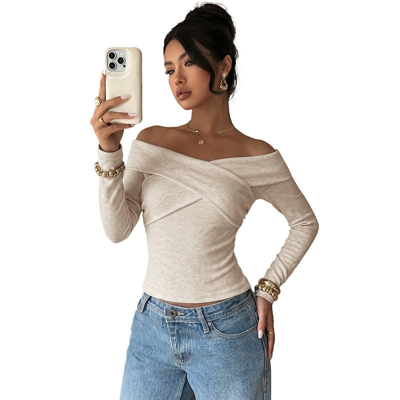Women Elegant Cropped Shirt Mune Fashion