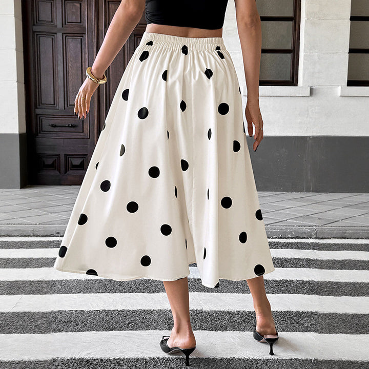 Women's Long Skirt with Polka Dots Mune Fashion