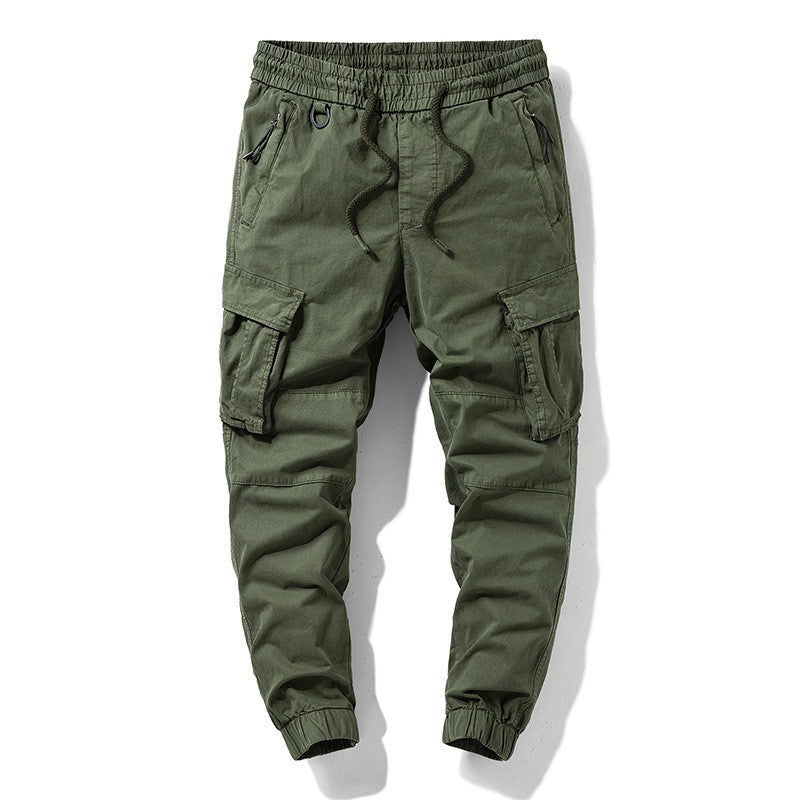 Men's Tactical Cargo Jogger Pants with Elastic Drawstring Waistband, Knee Patches and Multiple Pockets Mune Fashion