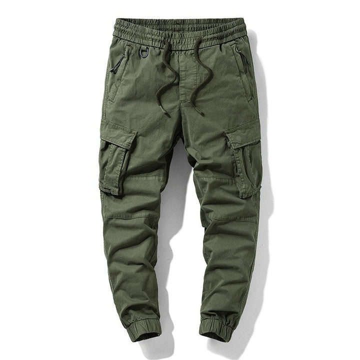 Men's Tactical Cargo Jogger Pants with Elastic Drawstring Waistband, Knee Patches and Multiple Pockets Mune Fashion
