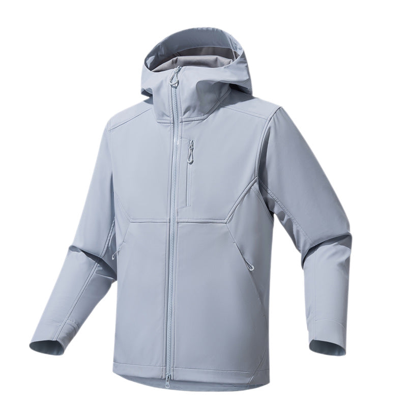 Men's Technical Softshell Hoodie Jacket with Hood, windproof membrane and ergonomic fit Mune Fashion