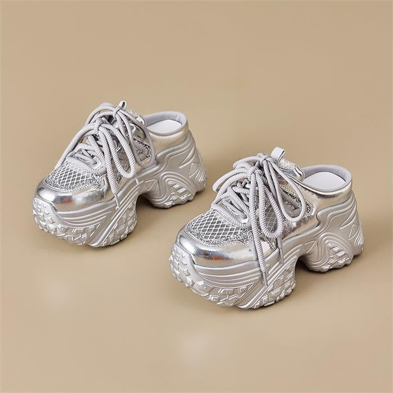Women’s sporty sneakers with high platform and breathable mesh structure Mune Fashion