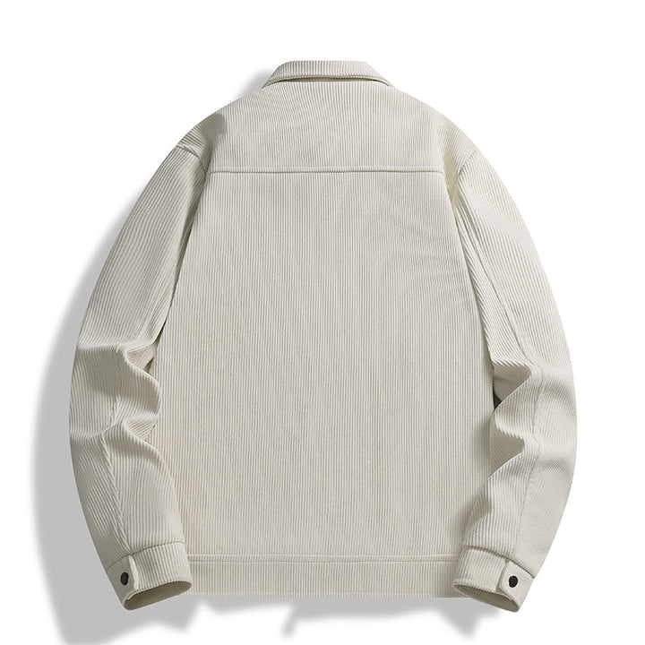 Men's Corduroy Trucker Jacket with Thermal Lining & Snap Button Front Mune Fashion