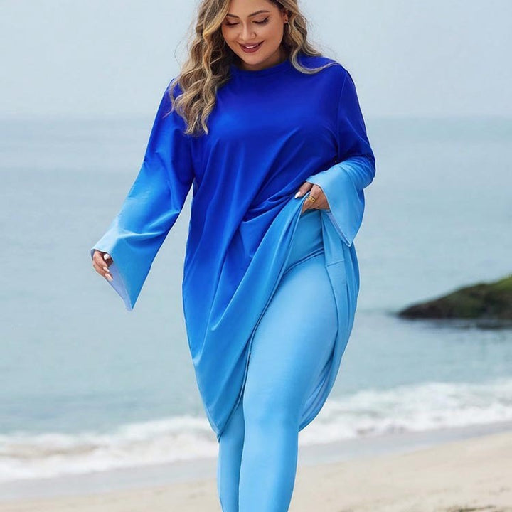 Women’s swimsuit with long sleeves and elegant color gradient Mune Fashion
