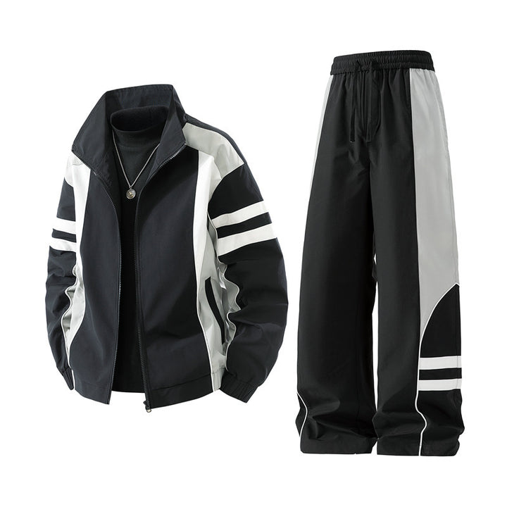 Men's sporty tracksuit with high collar Mune Fashion