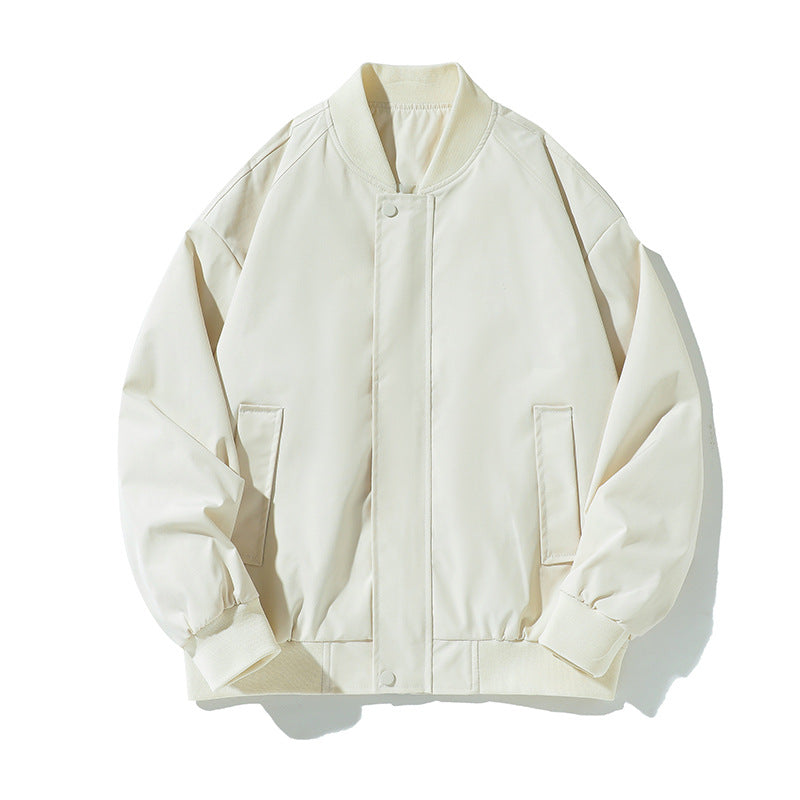 Women's Lightweight Bomber Jacket with Ribbed Hem, Snap Button Placket and Concealed Side Pockets Mune Fashion