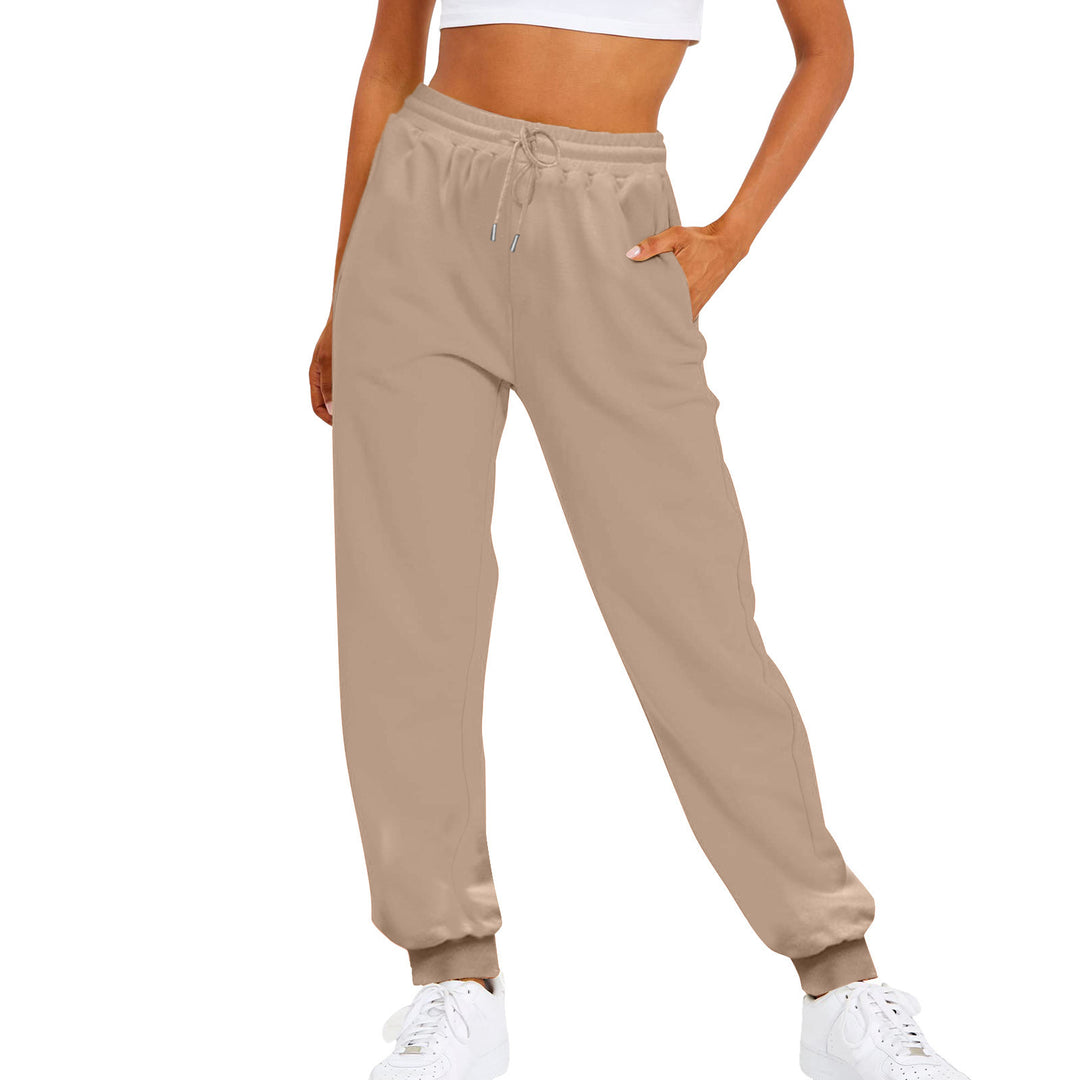 Women's comfortable jogging pants with drawstring, side pockets, and ribbed ankle cuffs Mune Fashion