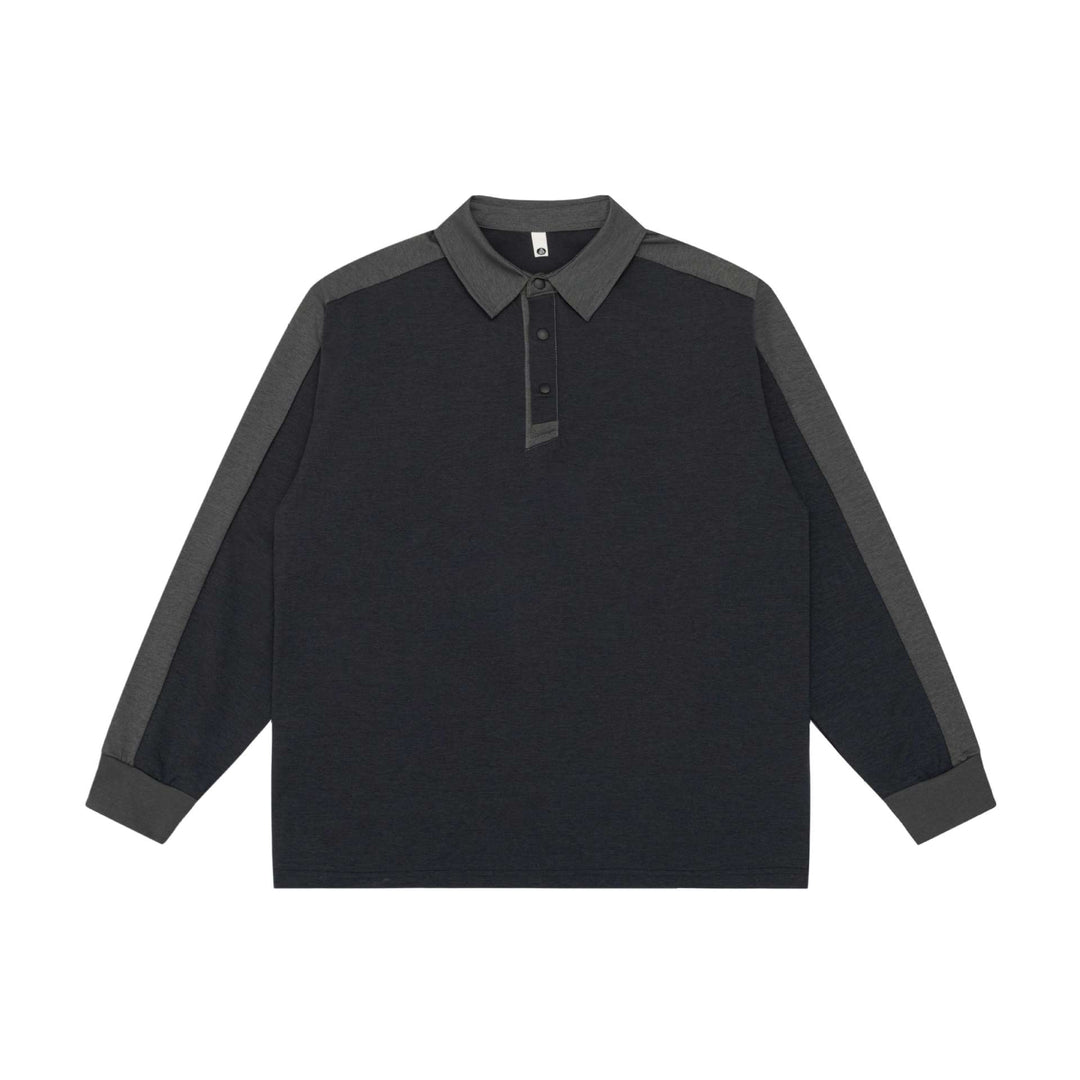Unisex retro-inspired polo sweatshirt with raglan sleeves and half-button placket Mune Fashion
