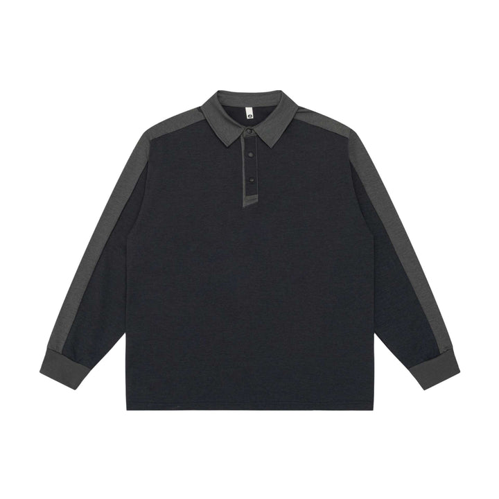 Unisex retro-inspired polo sweatshirt with raglan sleeves and half-button placket Mune Fashion