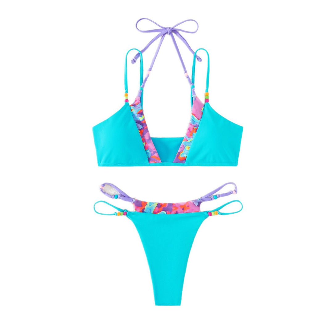 Women playful bikini with colorful floral design Mune Fashion