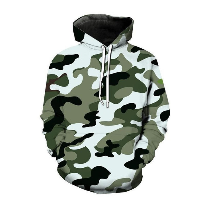 Women's hooded sweatshirt with modern camouflage pattern Mune Fashion