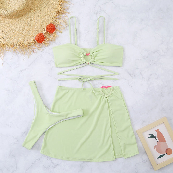 Women’s bikini set with elegant button detail and high leg cut Mune Fashion