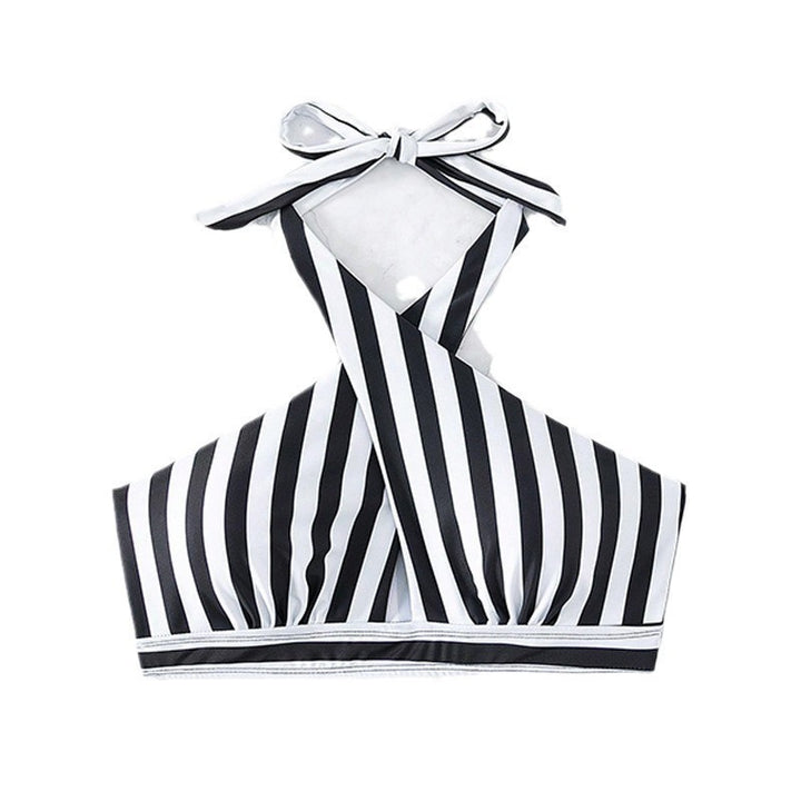 Women's triangle bikini with refined ties and elegant striped design Mune Fashion