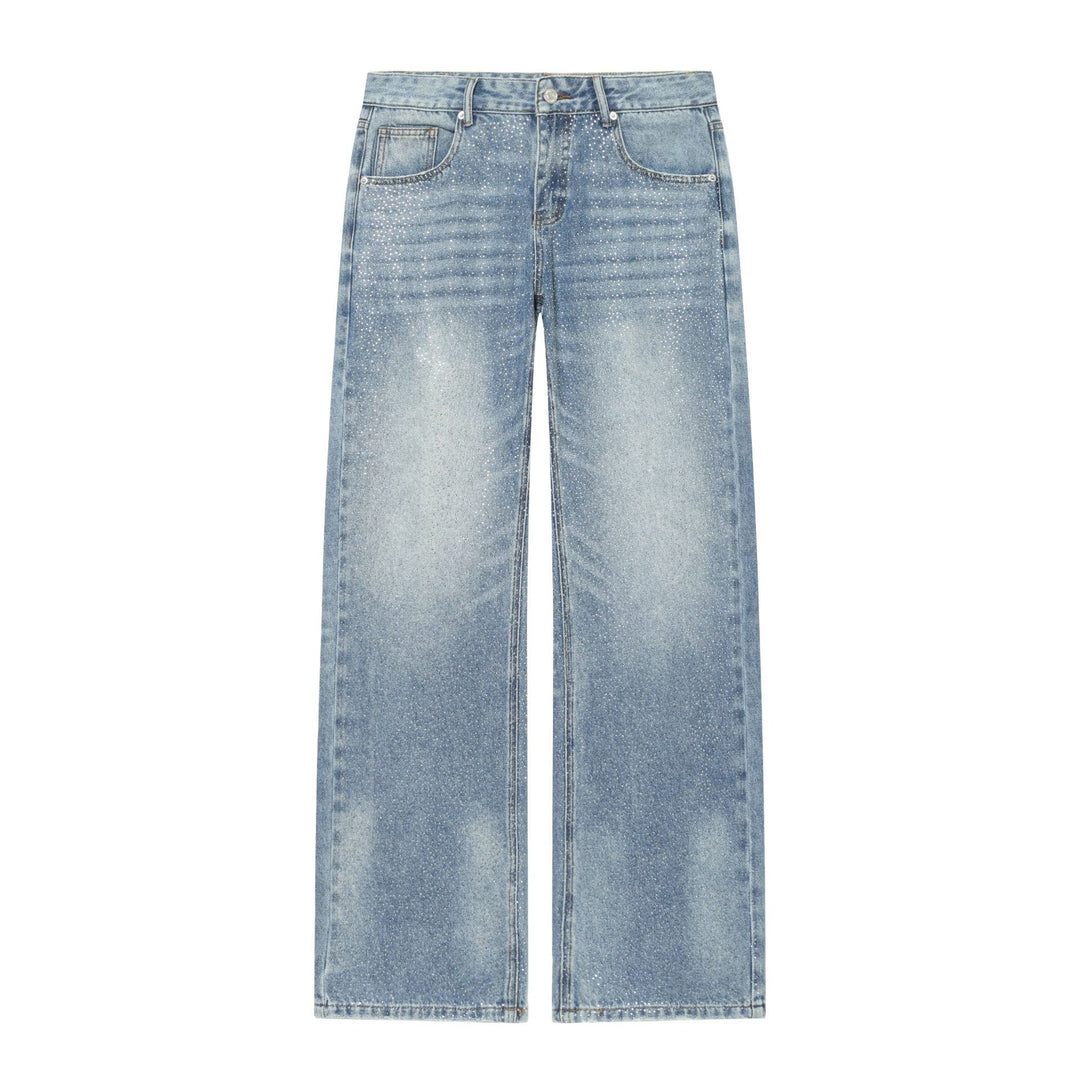 Women's wide ripped jeans with high waist and drawstring Mune Fashion