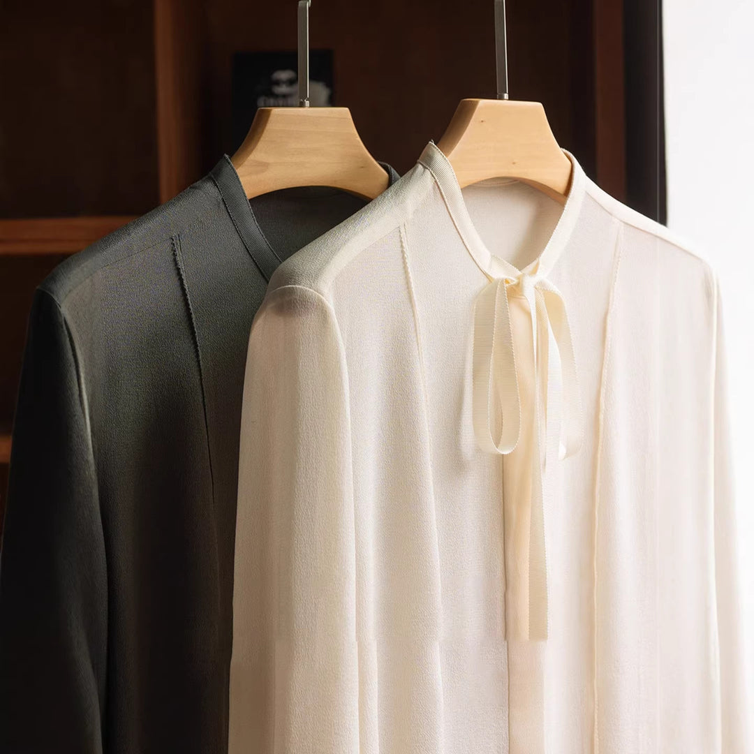 Ladies Noble Blouse with Bow Detail Mune Fashion