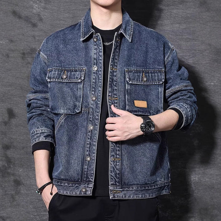 Men's Denim Jacket with Practical Pockets Mune Fashion