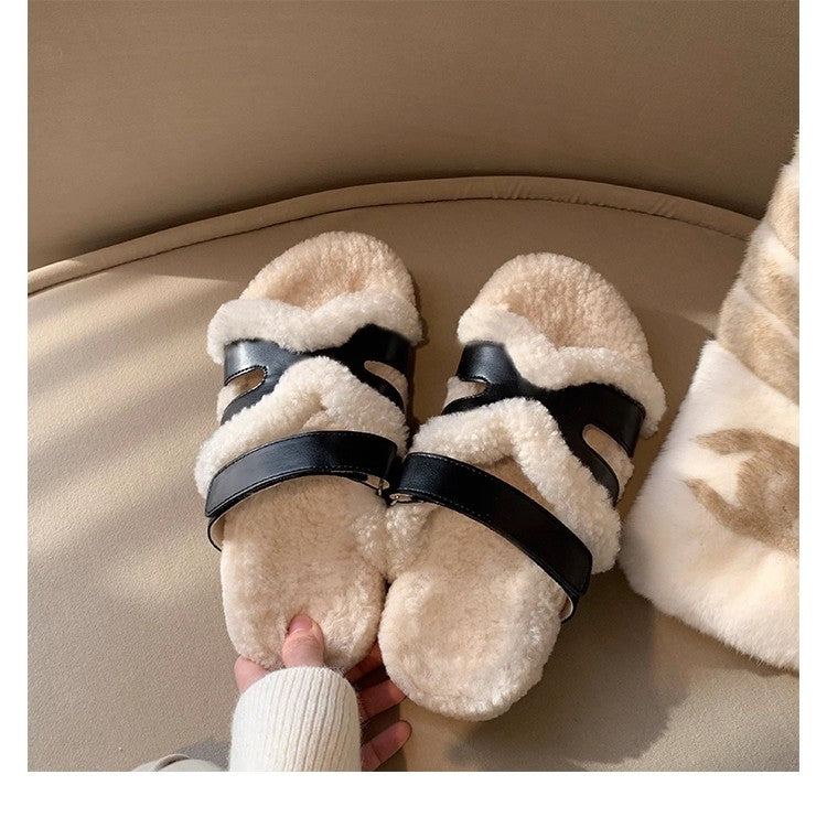 Women’s teddy-lined mules with adjustable straps Mune Fashion