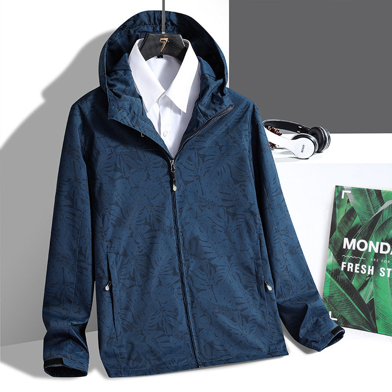 Men's Sporty Transitional Jacket with Floral Pattern Mune Fashion