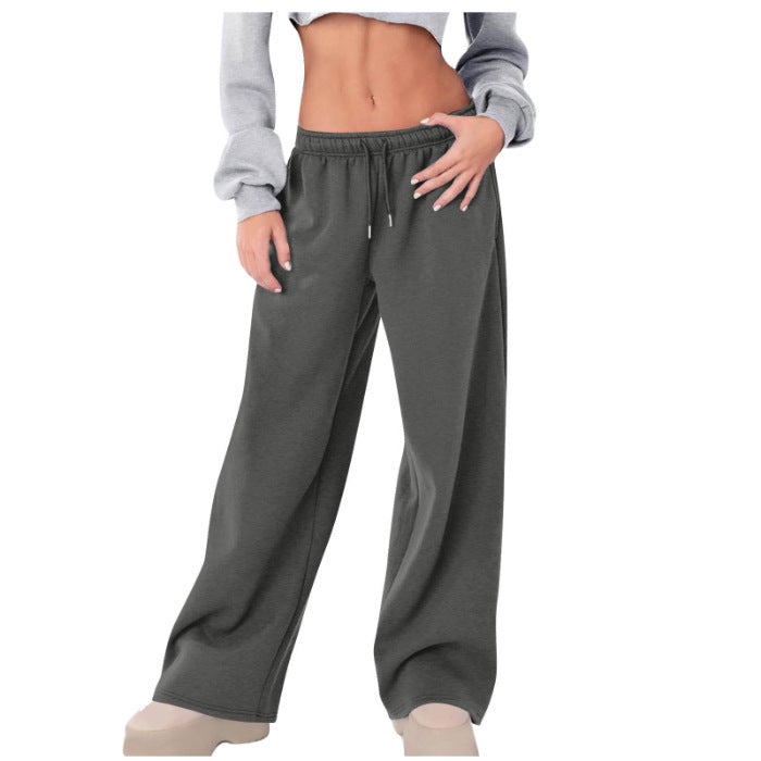 Women's wide High-Waist Relaxed Pants with drawstring and concealed side pockets Mune Fashion