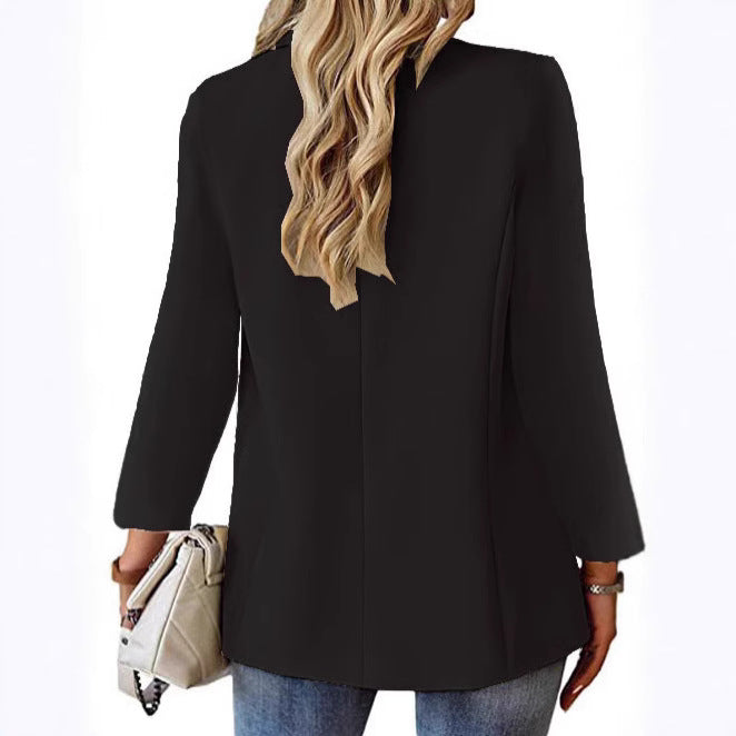 Ladies tailored blazer with single-button closure, notch collar and patch pockets Mune Fashion