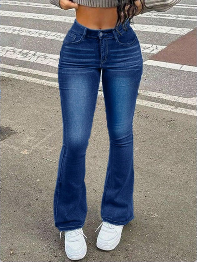 Women's high-waisted bootcut jeans with sculpting hip band Mune Fashion