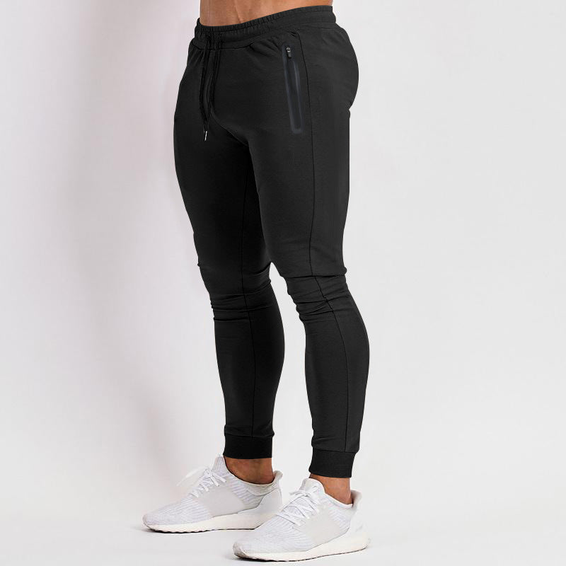 Men's slim-fit jogging pants with zip pockets and drawstring Mune Fashion