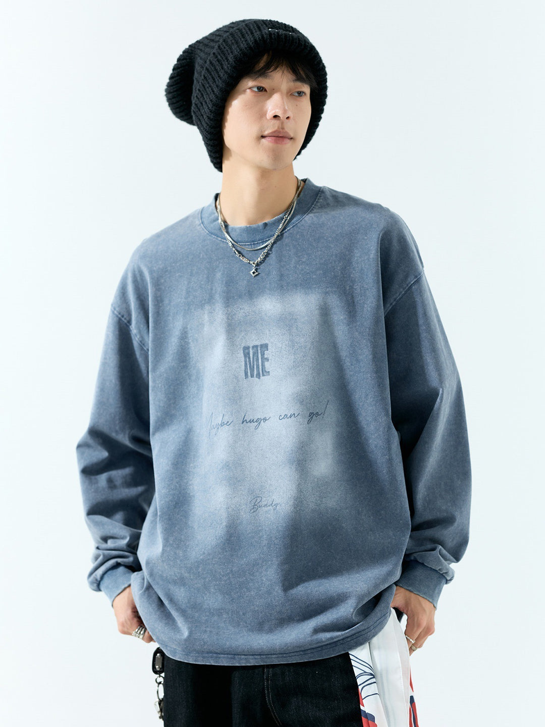 Men's Oversize Vintage Sweatshirt with Pigment Dye Mune Fashion