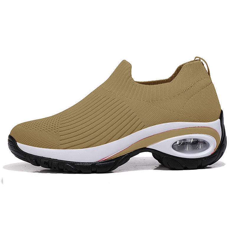 Women's Knit Sneaker Socks with Air Cushion Wedge Sole Mune Fashion