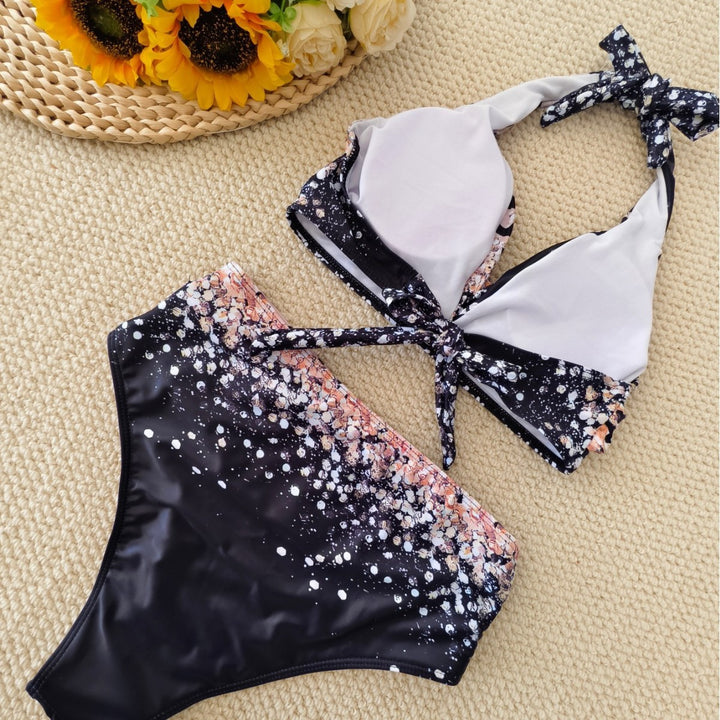 Women's bikini set with trendy animal print and fashionable bow detail Mune Fashion
