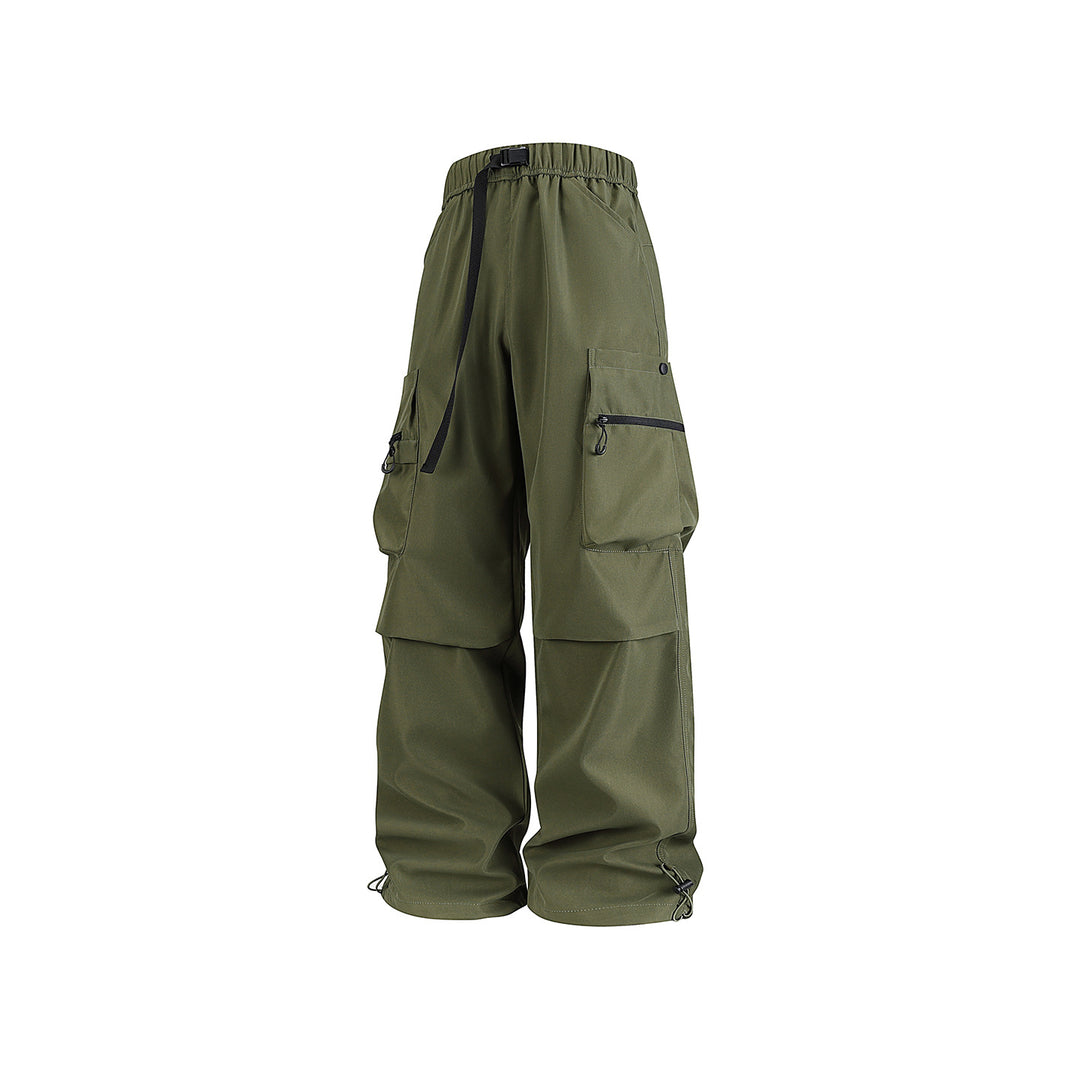 Herren Baggy‑Technische Cargo‑Hose mit integriertem Sicherheitsgurt und verstellbarem Saum Mune Fashion
