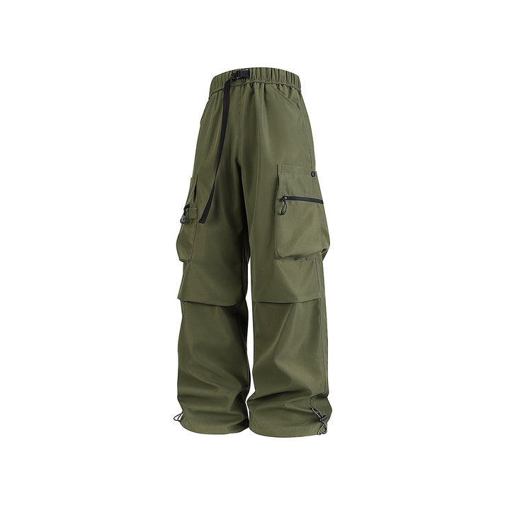 Herren Baggy‑Technische Cargo‑Hose mit integriertem Sicherheitsgurt und verstellbarem Saum Mune Fashion