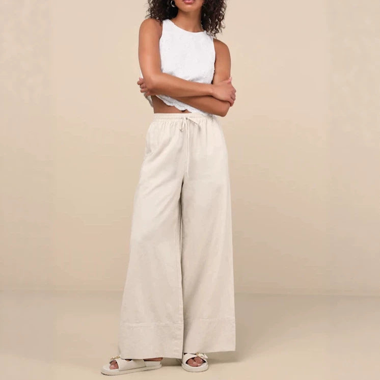 Women Airy and Comfortable Linen Pants Mune Fashion