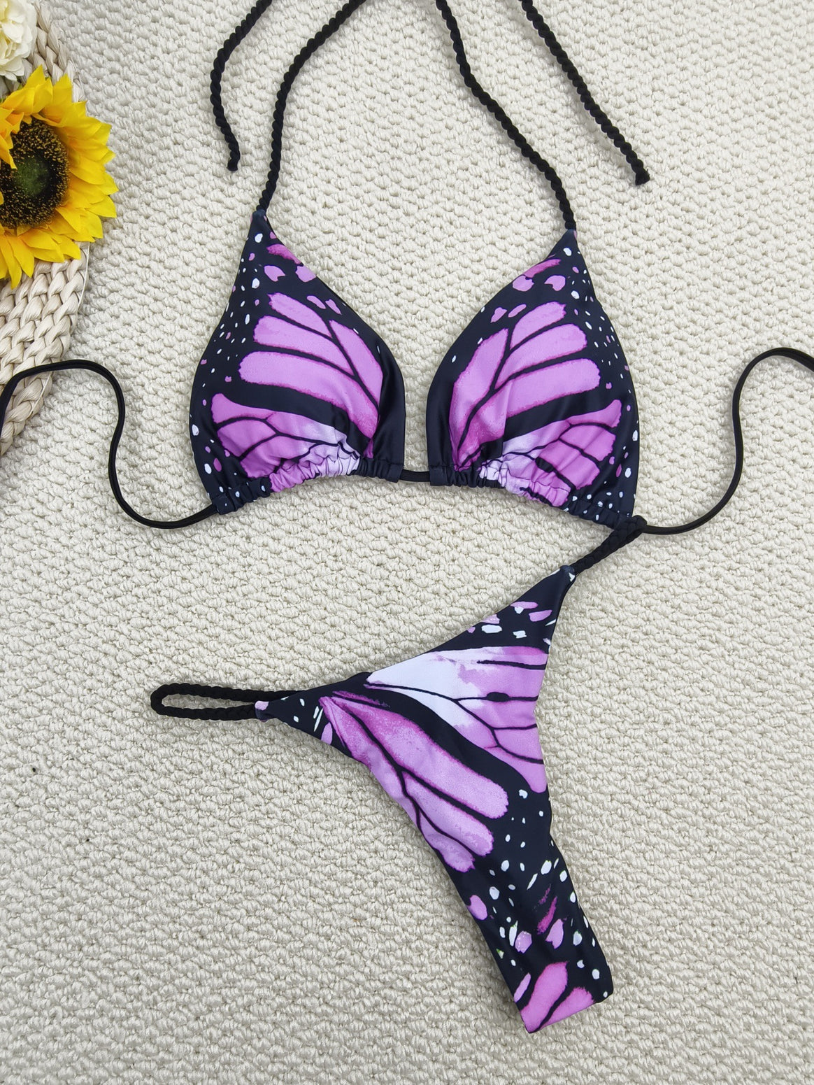 Women's bikini set with trendy butterfly design and adjustable straps Mune Fashion