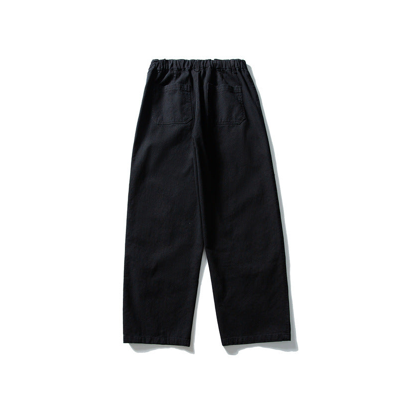 Men's loose Utility work trousers with applied patch pockets and elastic waistband Mune Fashion