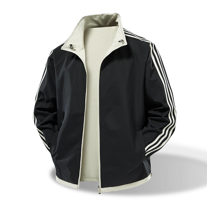 Men's lightweight track jacket with contrast three-stripe detailing Mune Fashion