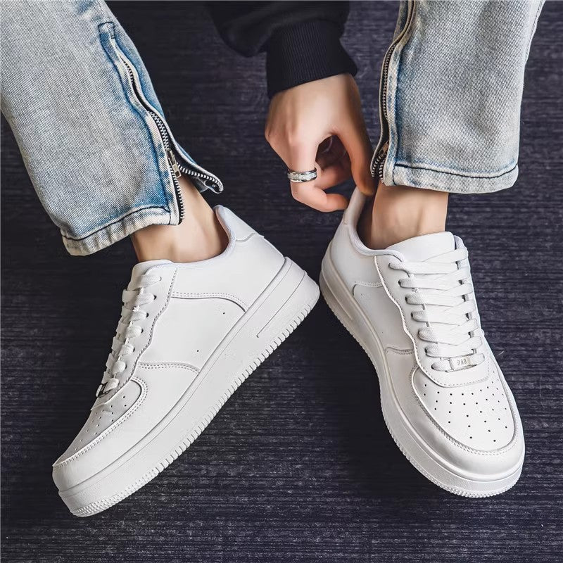 Unisex minimalist Court Sneaker with perforated toe cap and padded comfort insole Mune Fashion