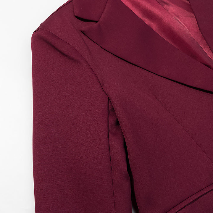 Women Tailored Single-Button Blazer with Soft Lapel, Lined Interior and Flap Pockets Mune Fashion
