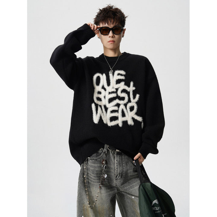 Women Oversized Sweater with Graphic Statement Mune Fashion
